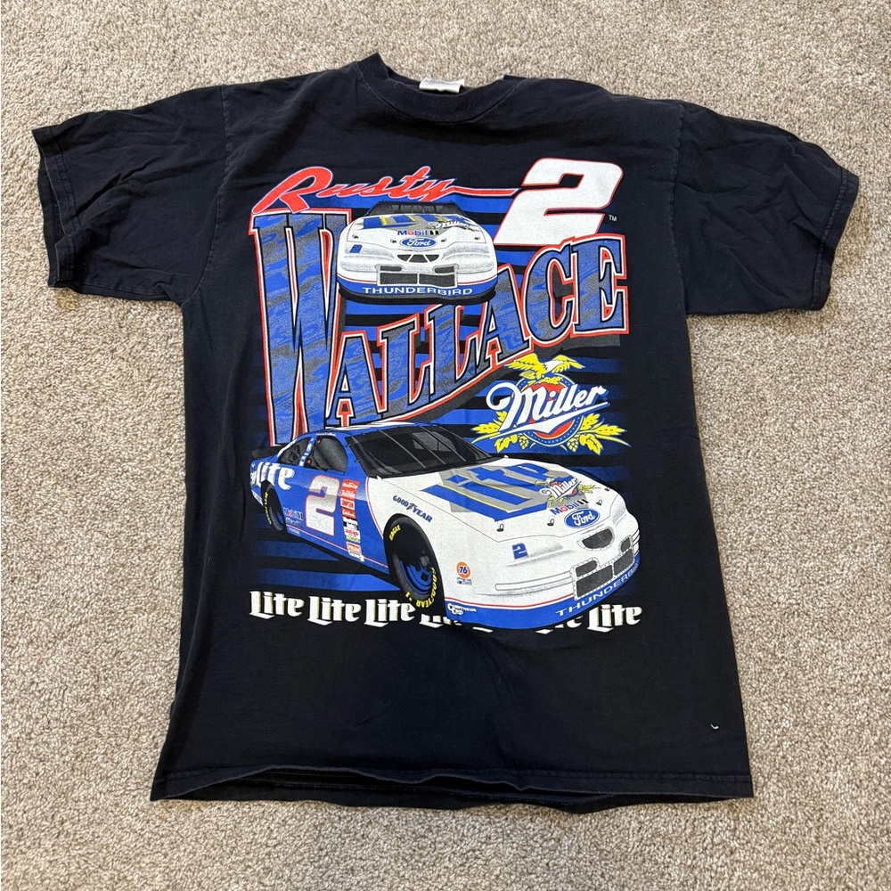 Vintage Rusty Wallace Miller Racing‎ NASCAR Shirt Large